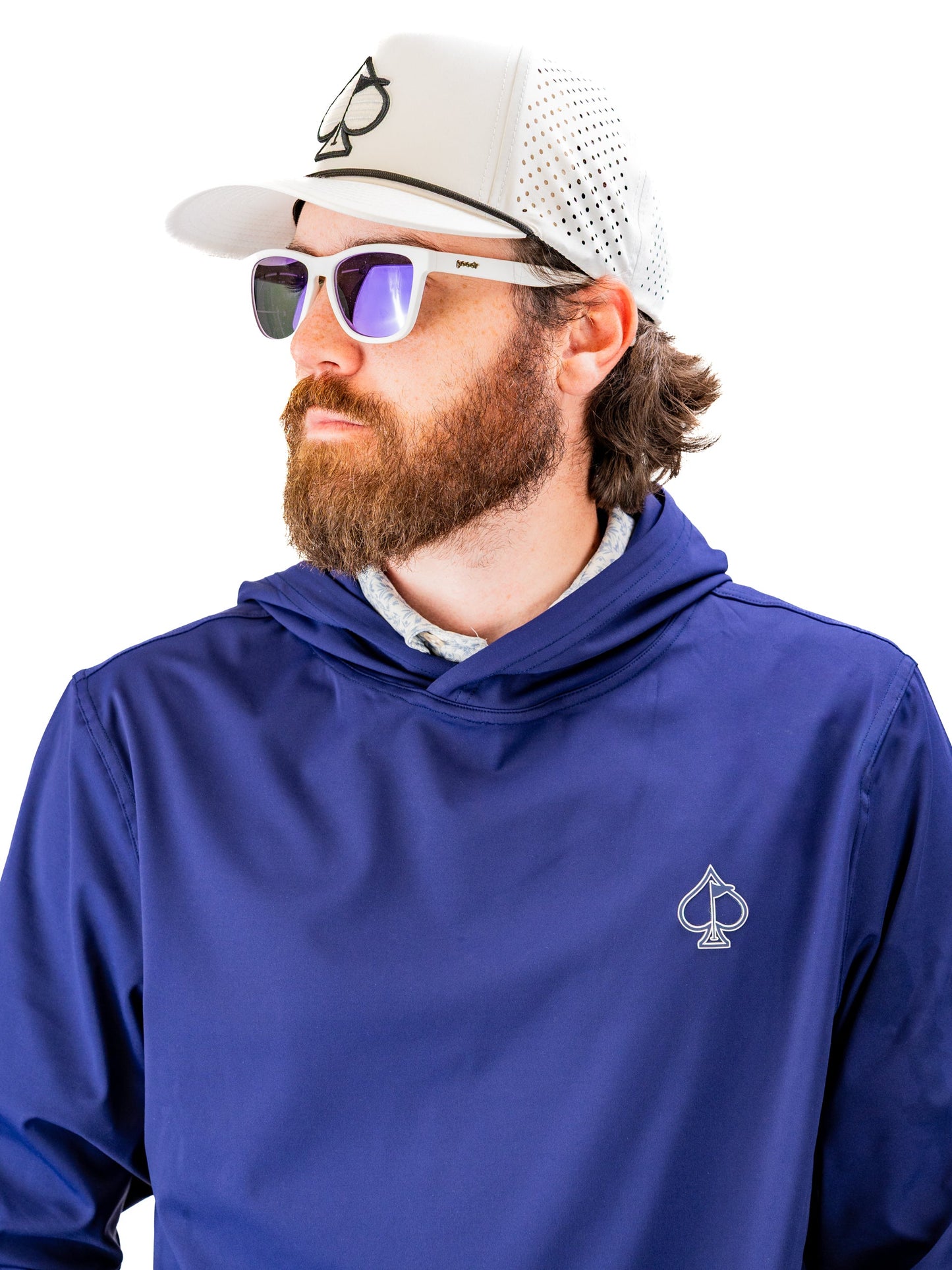 Pins and Aces Performance Golf Hoodie - Navy