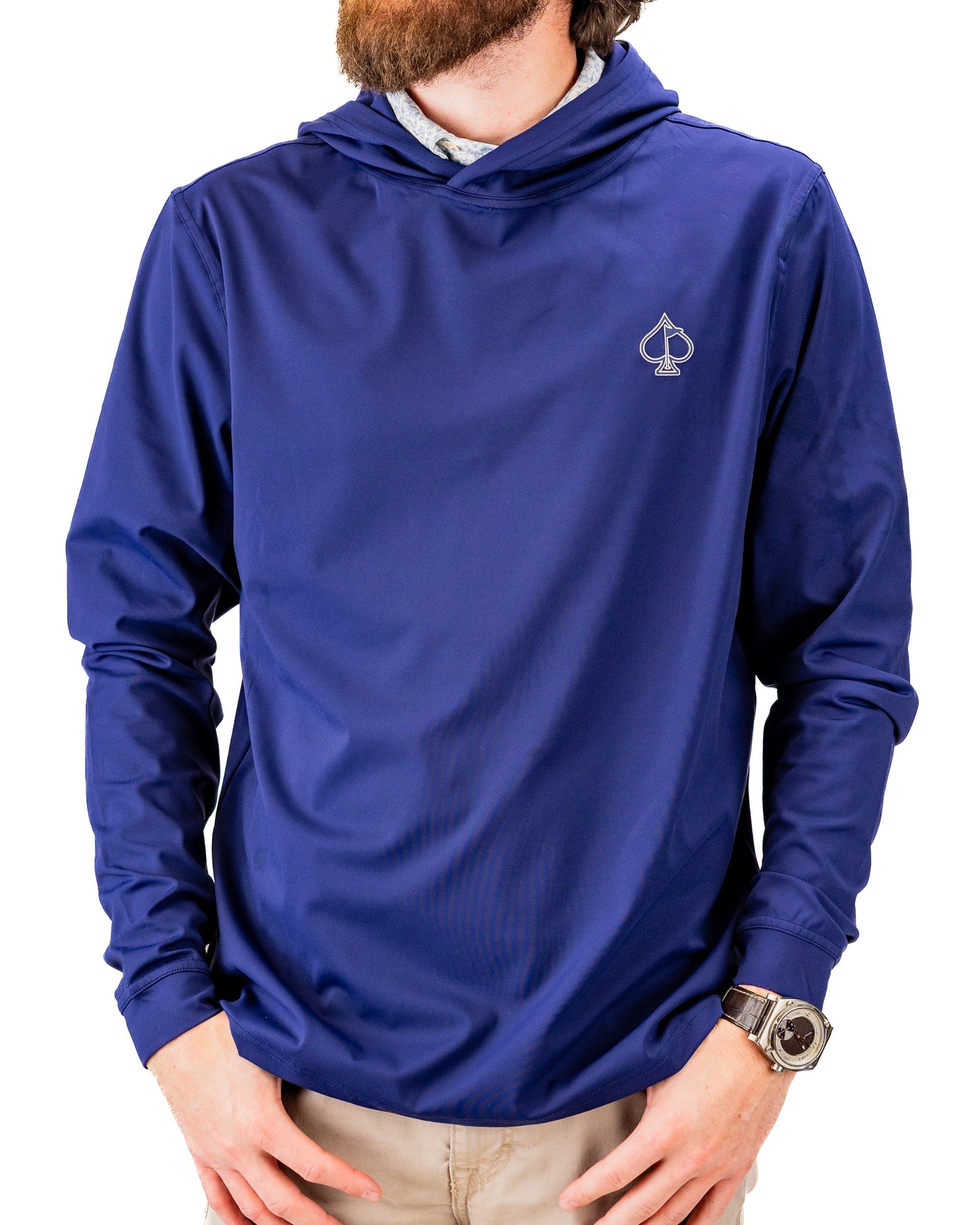 Pins and Aces Performance Golf Hoodie - Navy