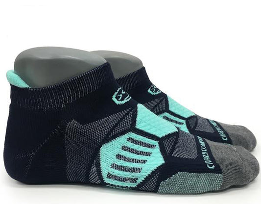 Crazy Compression Navy & Mint - Elite Running Socks