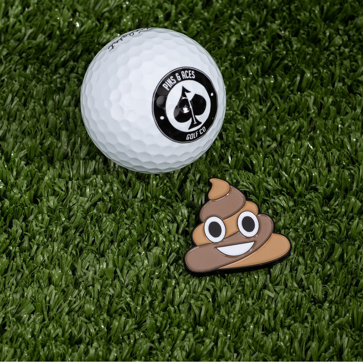 Pins and Aces Poop Ball Marker