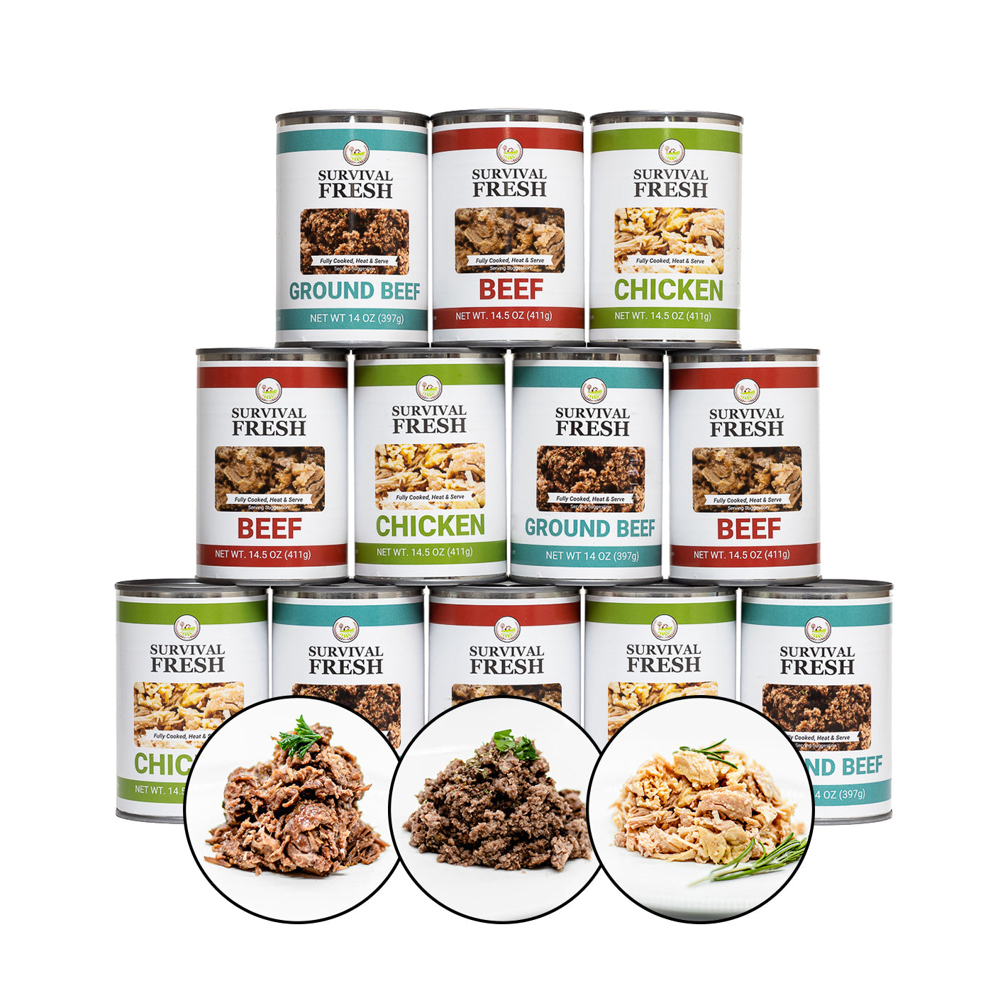 Survival Frog 3 Protein Mixed Canned Meat