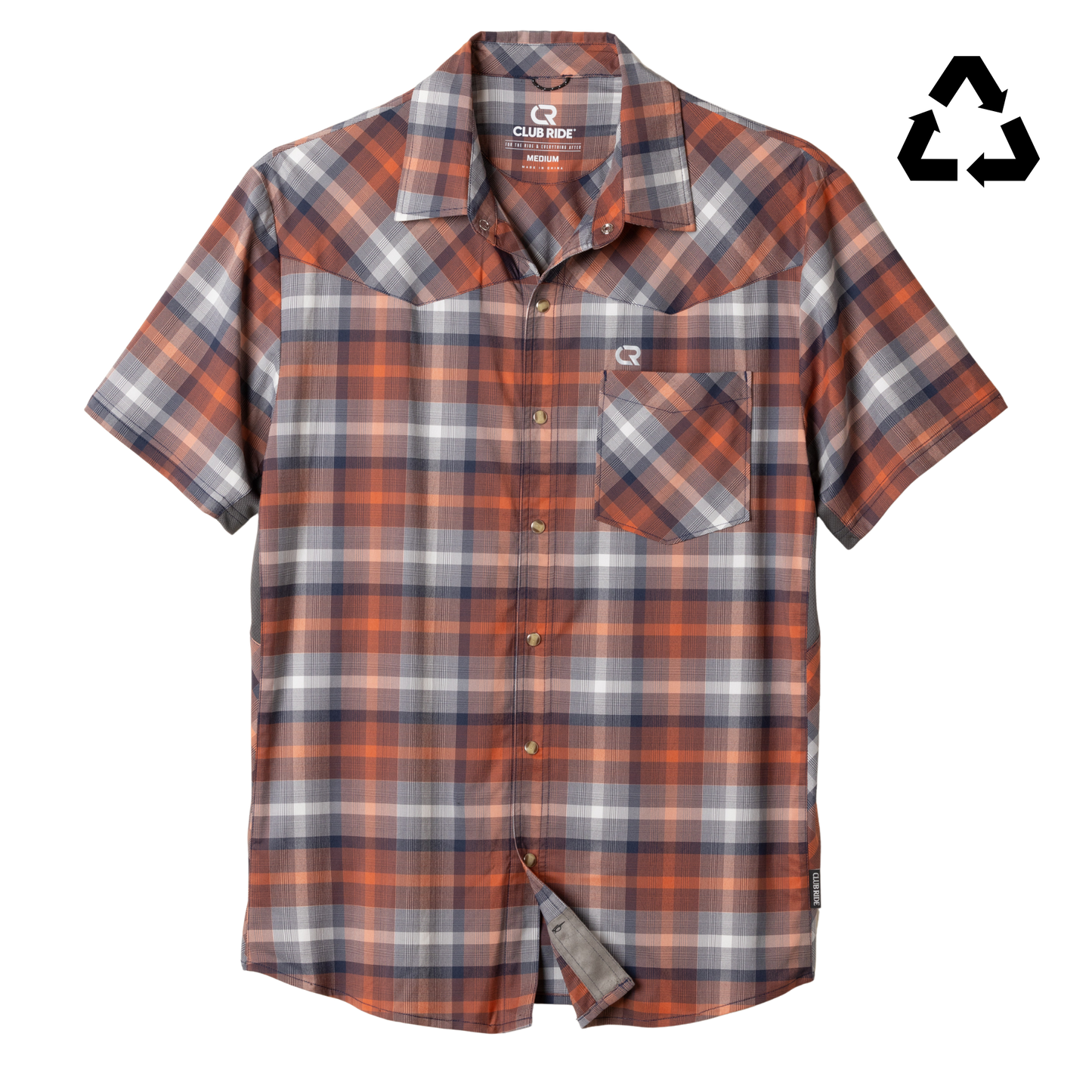 Club Ride Apparel Men's New West Original Pearl Snap Ride Shirt