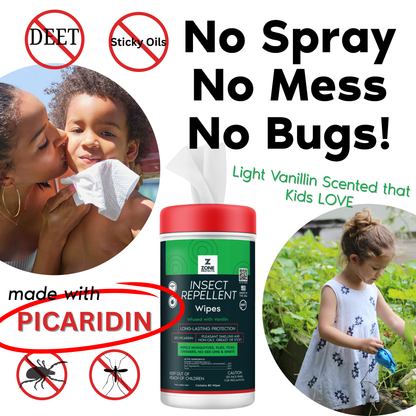 Zone Protects Scented Insect Repellent Wipes