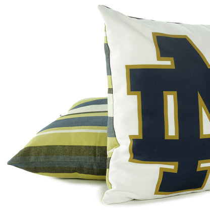 Campus Hammocks Notre Dame Colors Striped Pillow Cover