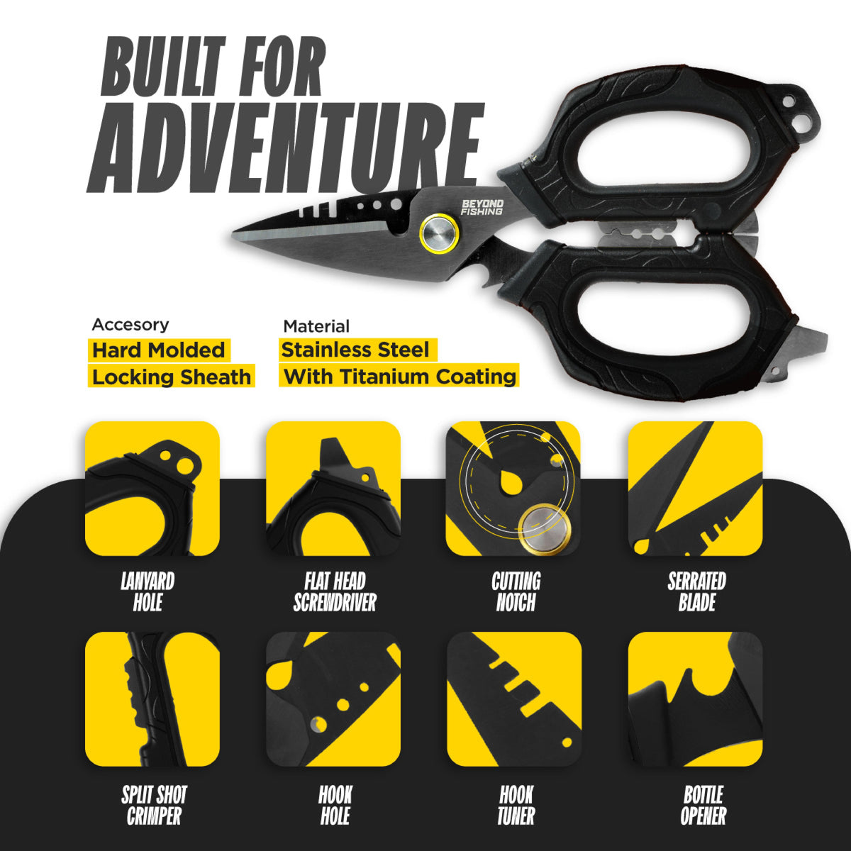 Beyond Fishing 6.5" Omni Pro Fishing Shears