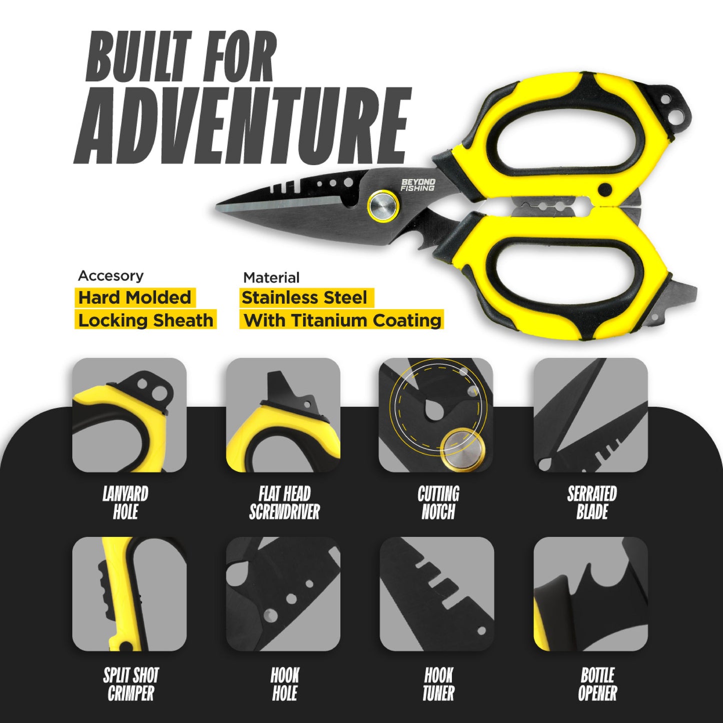 Beyond Fishing 6.5" Omni Pro Fishing Shears