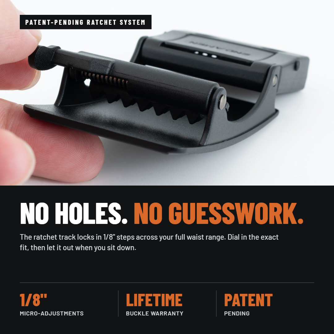 2ND AMEN OPS 1.0 EDC Belt 1.5" Width Ballistic Nylon for Everyday Carry
