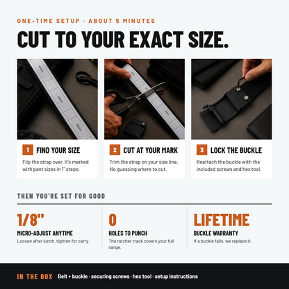 2ND AMEN OPS 1.0 EDC Belt 1.5" Width Ballistic Nylon for Everyday Carry