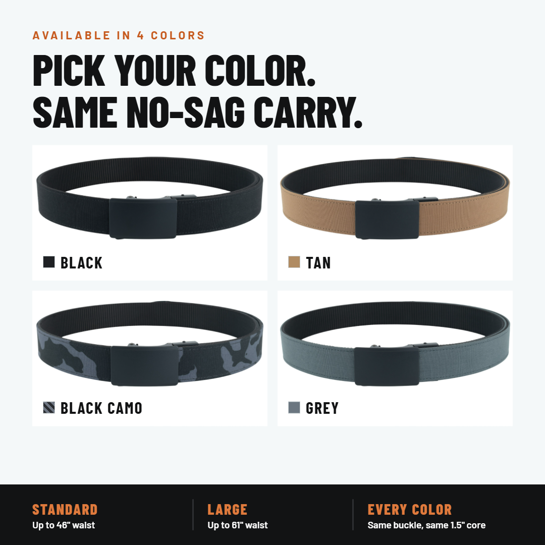 2ND AMEN OPS 1.0 EDC Belt 1.5" Width Ballistic Nylon for Everyday Carry
