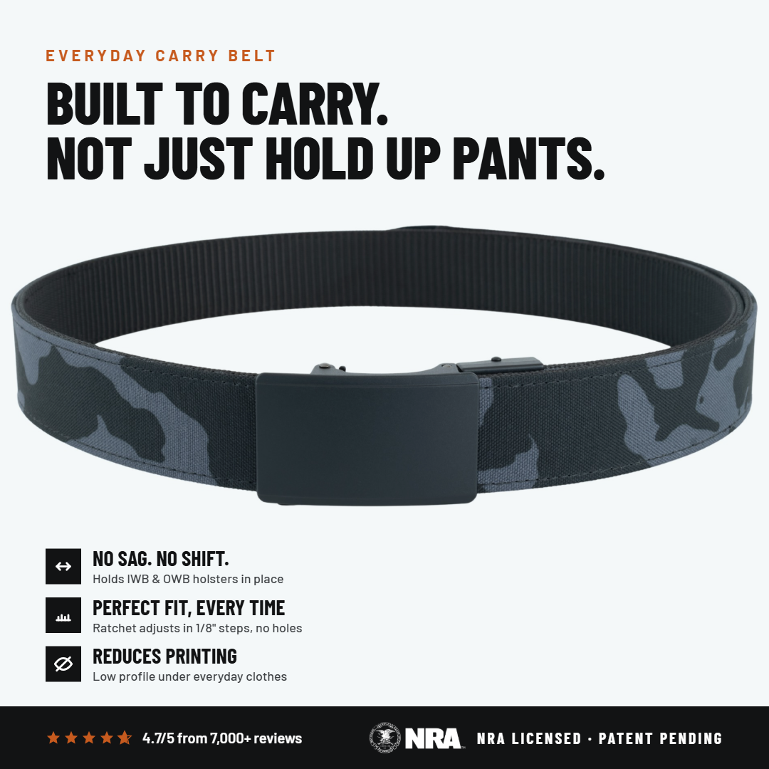 2ND AMEN OPS 1.0 EDC Belt 1.5" Width Ballistic Nylon for Everyday Carry