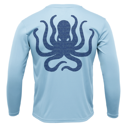 Saltwater Born DFW, TX Freshwater Born Kraken Men's Long Sleeve UPF 50+ Dry-Fit Shirt