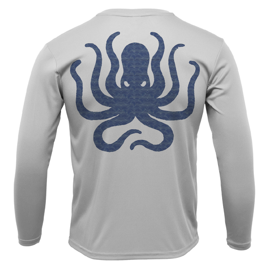 Saltwater Born Michigan Freshwater Born Kraken Men's Long Sleeve UPF 50+ Dry-Fit Shirt
