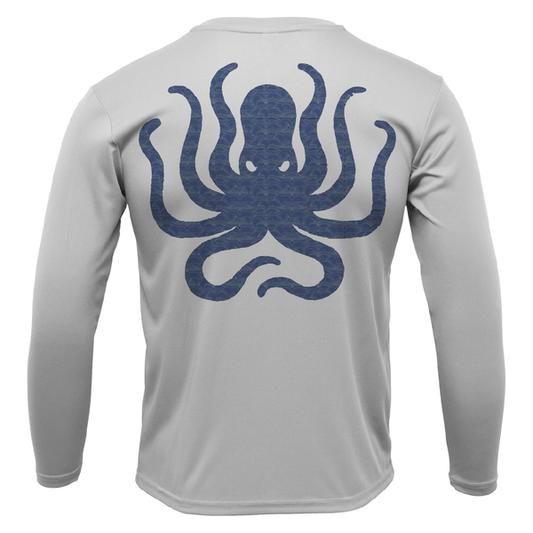 Saltwater Born Catalina Island, CA Kraken Boy's Long Sleeve UPF 50+ Dry-Fit Shirt