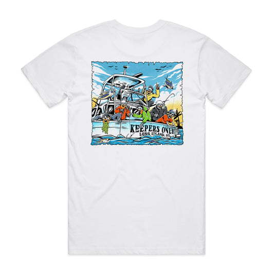 Keepers Only Co. Offshore Mayhem White T-Shirt