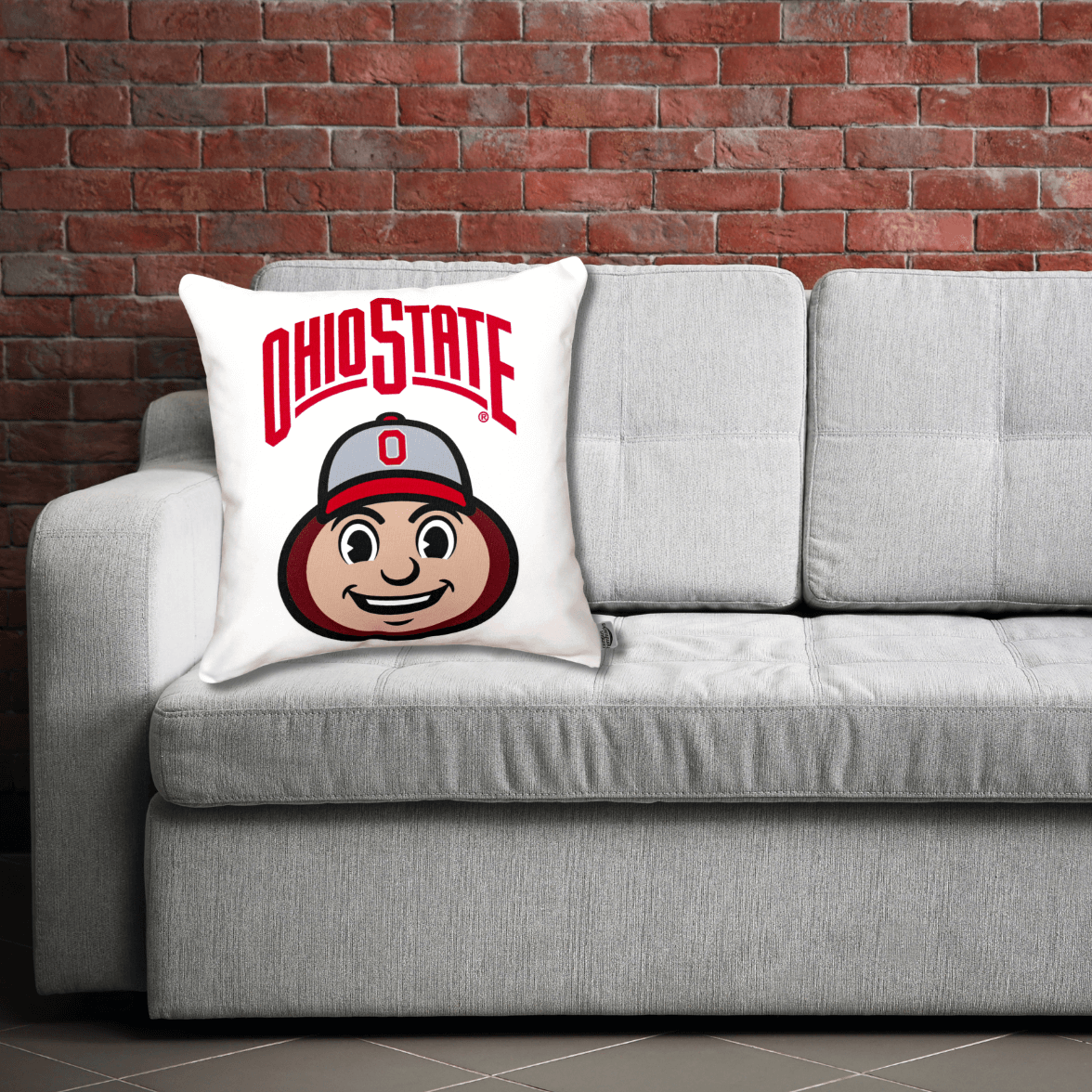 Campus Hammocks Ohio State Buckeyes Brutus Mascot Pillow Cover