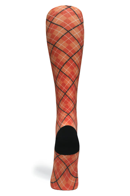 Crazy Compression Orange Plaid - (Standard & Extra Wide)