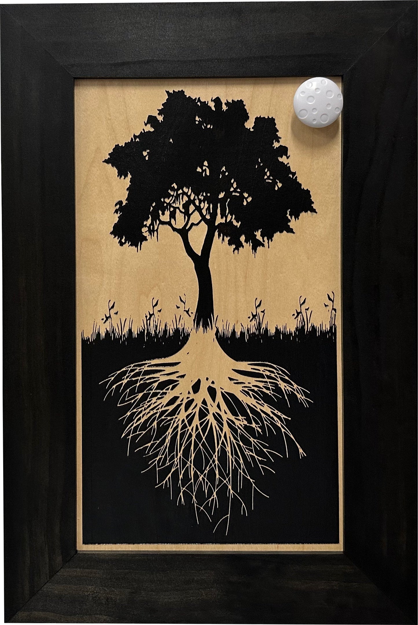 Bellewood Designs - Hidden Gun Storage Tree Roots Silhouette Concealment Shelf