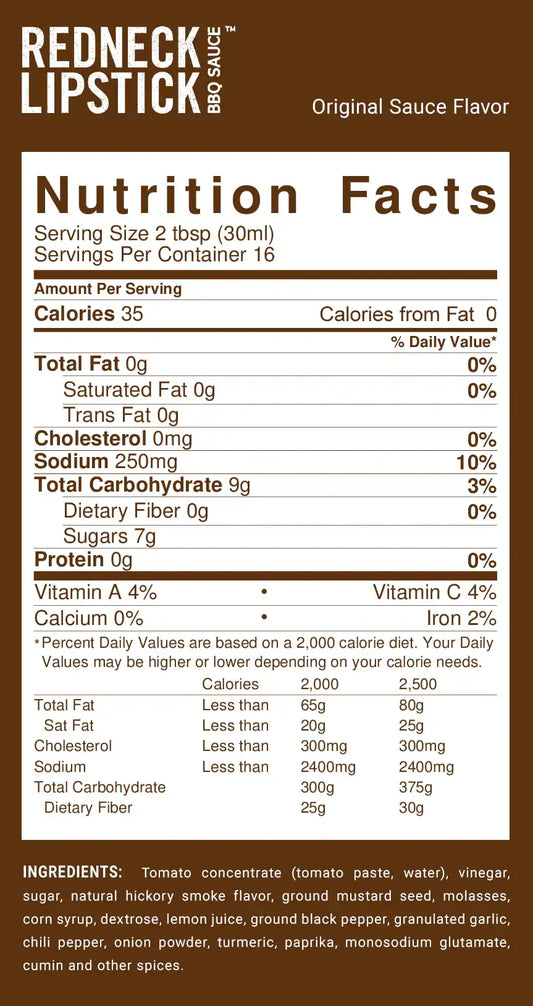 Redneck Lipstick 3-Pack Original Smoky Sweet & Spicy BBQ Sauce