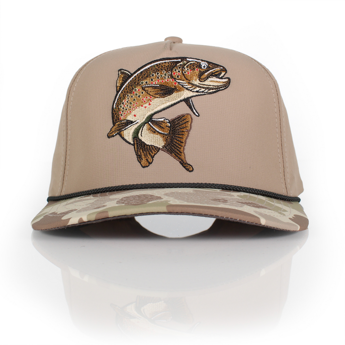 Paramount Outdoors Brown Trout Rope Cap Fly Fishing 5-Panel