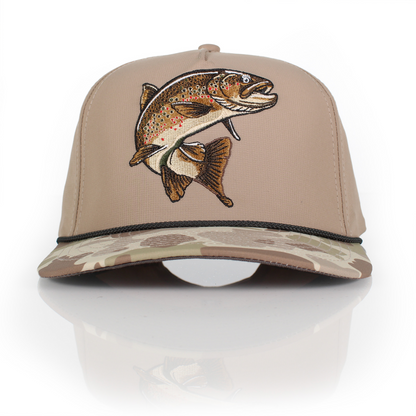 Paramount Outdoors Brown Trout Rope Cap Fly Fishing 5-Panel