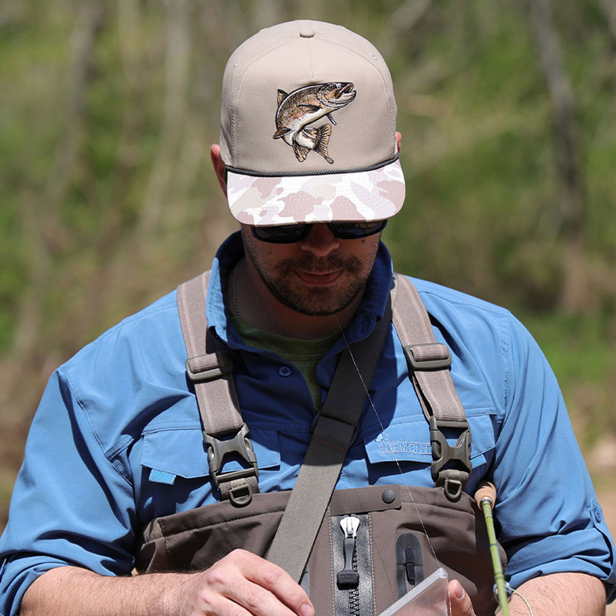 Paramount Outdoors Brown Trout Rope Cap Fly Fishing 5-Panel