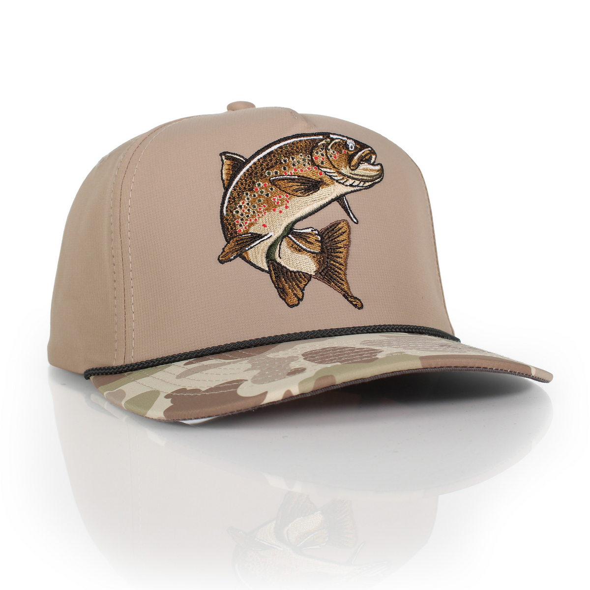 Paramount Outdoors Brown Trout Rope Cap Fly Fishing 5-Panel
