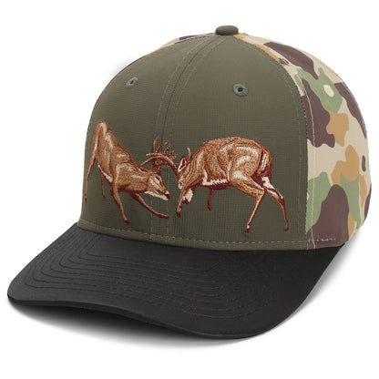 Paramount Outdoors Fighting Deer Rut Cap 6-Panel Riverside Wax Cloth Visor
