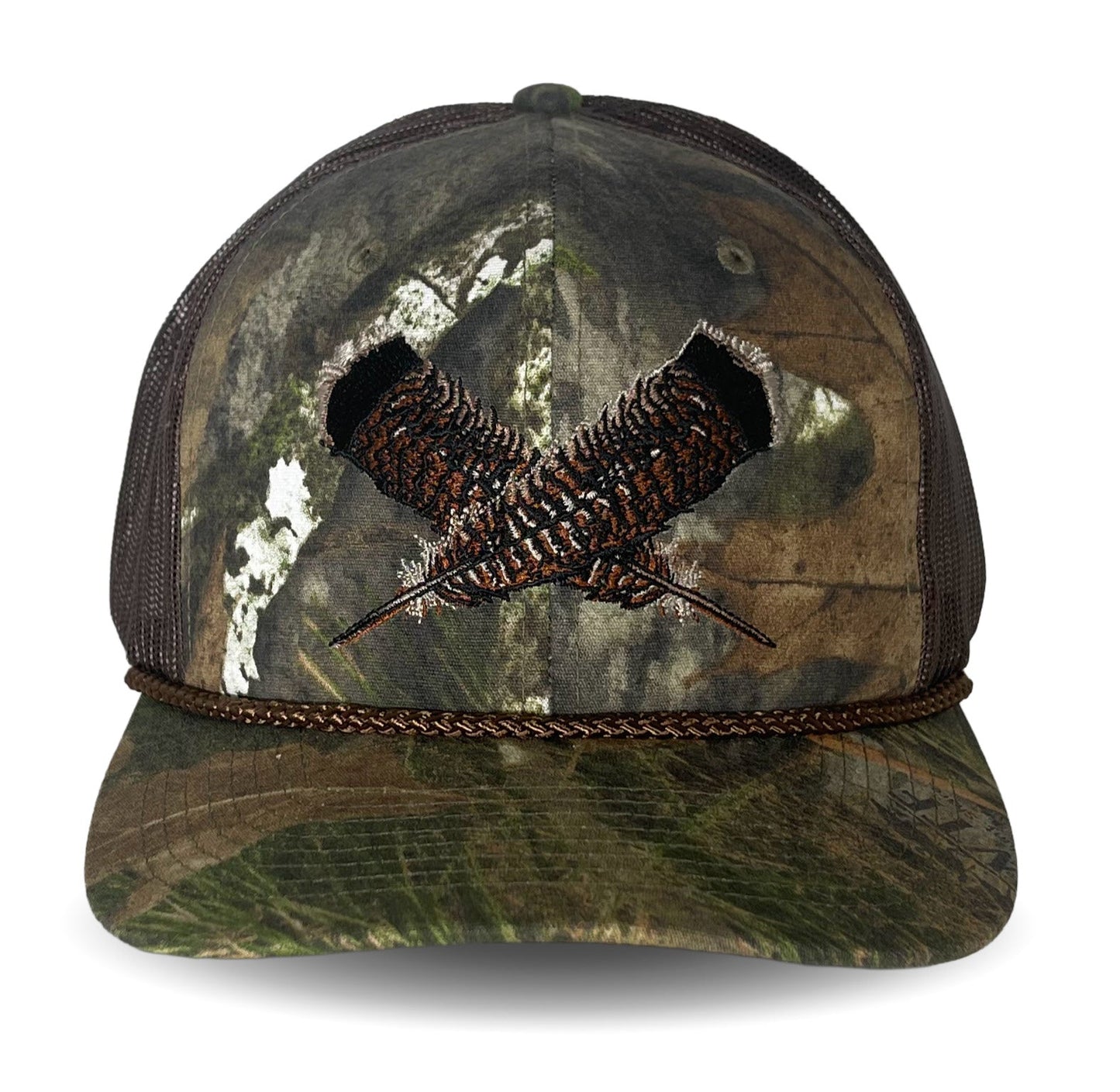 Paramount Outdoors Mossy Oak Bottomland Turkey Feather Meshback Cap
