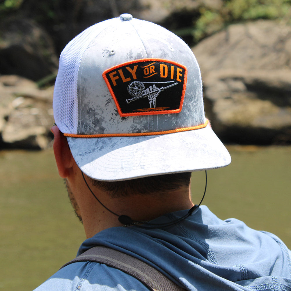 Paramount Outdoors Fly or Die Hat Fly Fishing Mesh Back Rope Cap