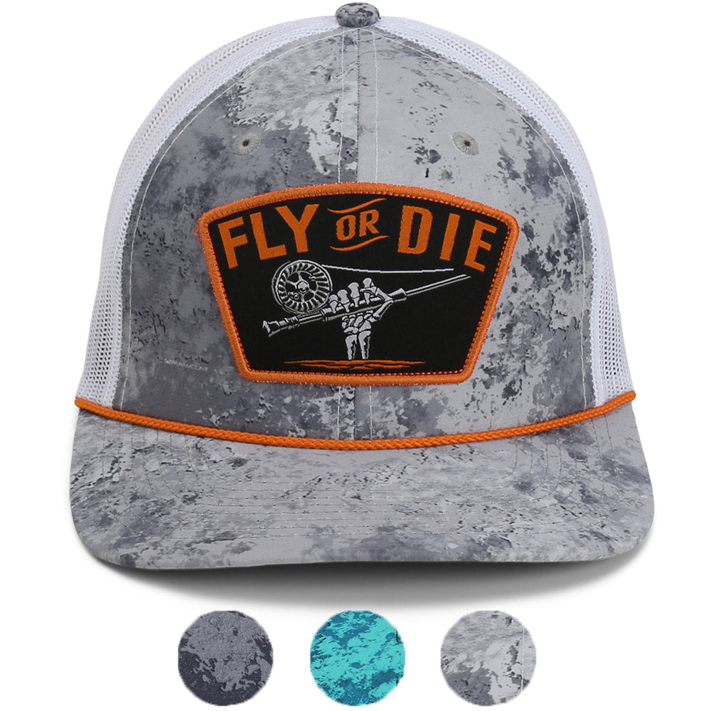 Paramount Outdoors Fly or Die Hat Fly Fishing Mesh Back Rope Cap