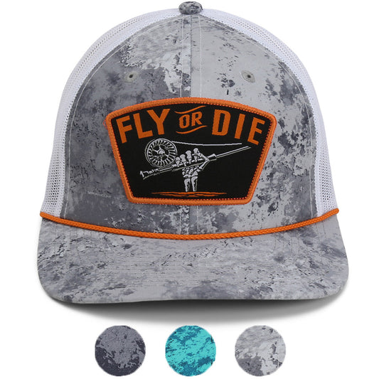 Paramount Outdoors Fly or Die Hat Fly Fishing Mesh Back Rope Cap