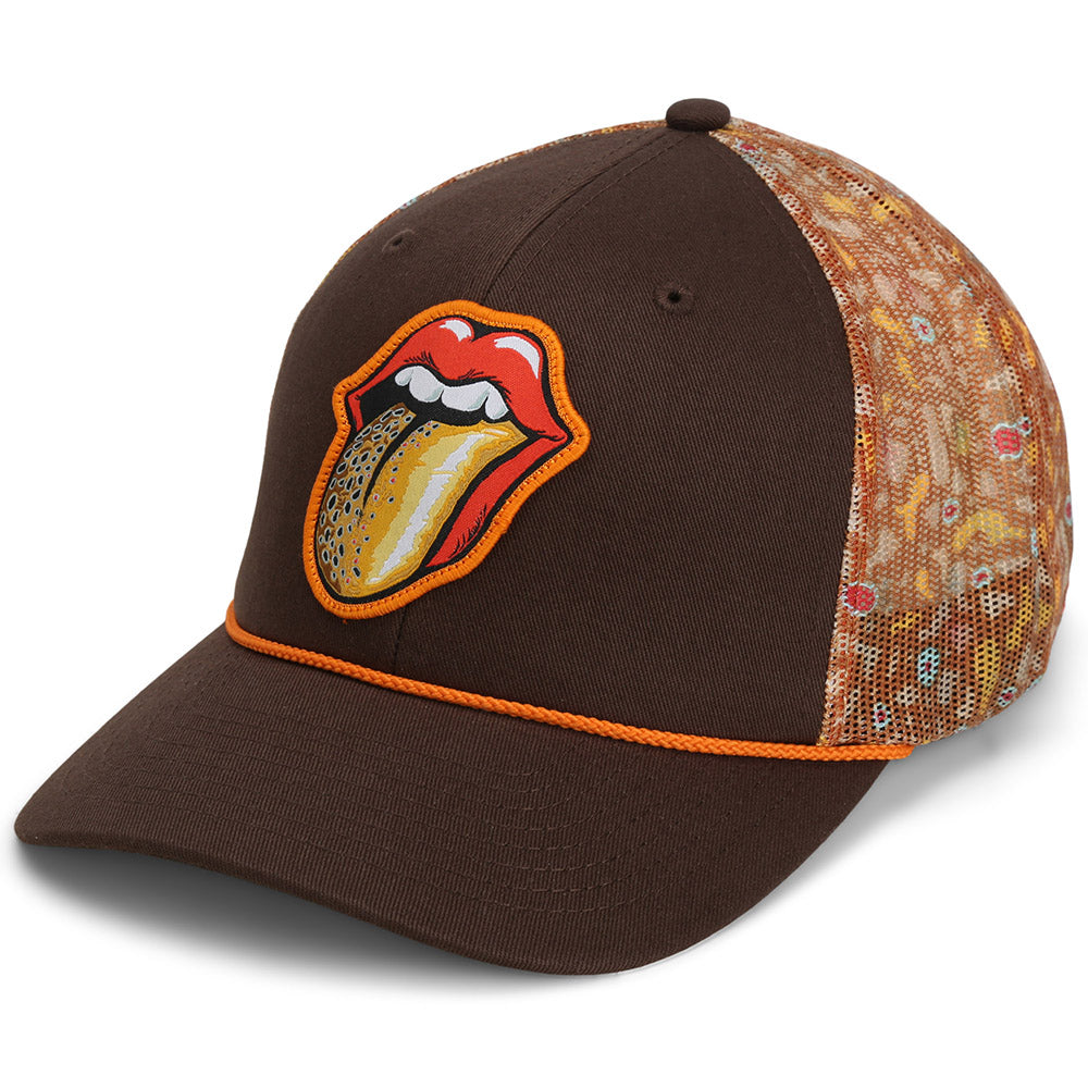 Paramount Outdoors Trout Tongue Fly Fishing Hat Patch Mesh Back Rope Cap
