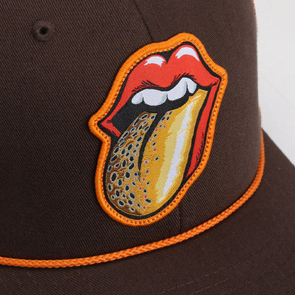 Paramount Outdoors Trout Tongue Fly Fishing Hat Patch Mesh Back Rope Cap