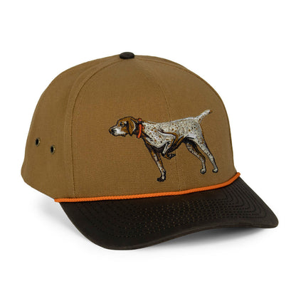 Paramount Outdoors German Shorthaired Point Canvas Cap Wax Cloth Visor