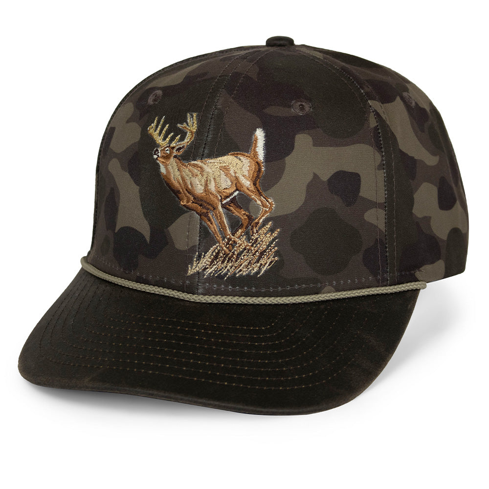 Paramount Outdoors Running Deer 6-Panel Wax Cloth Rope Cap