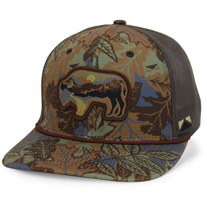 Paramount Outdoors Sunset Bison Buffalo Meshback Rope Cap