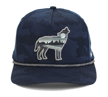 Paramount Outdoors Wolf Howl Cloud Texture 5-Panel Rope Cap