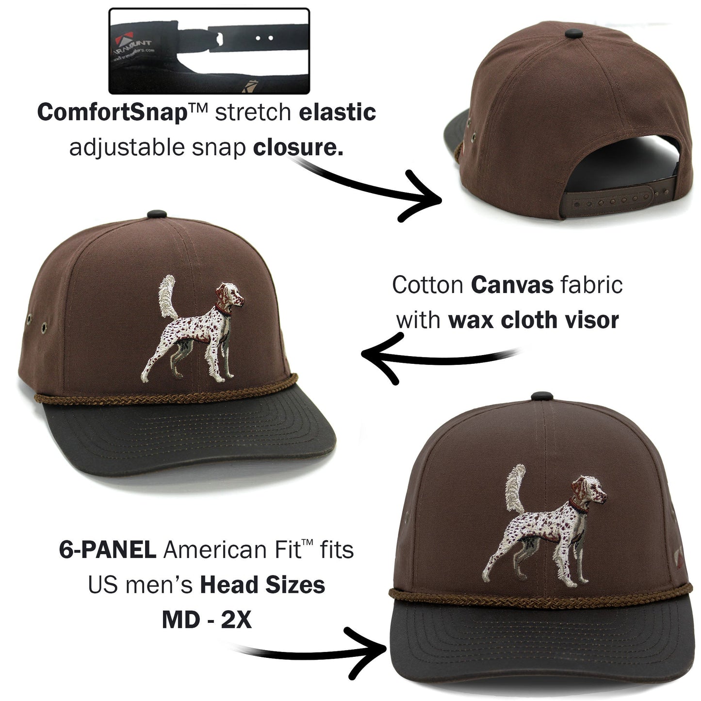 Paramount Outdoors English Setter 6-Panel with Wax Cloth Visor