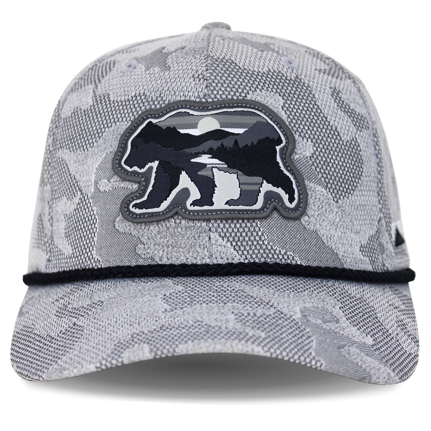 Paramount Outdoors Sunset Bear Cloud Texture 5-Panel Rope Cap
