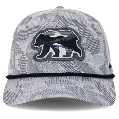 Paramount Outdoors Sunset Bear Cloud Texture 5-Panel Rope Cap