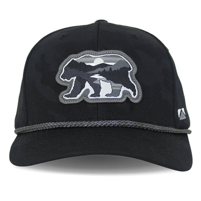 Paramount Outdoors Sunset Bear Cloud Texture 5-Panel Rope Cap