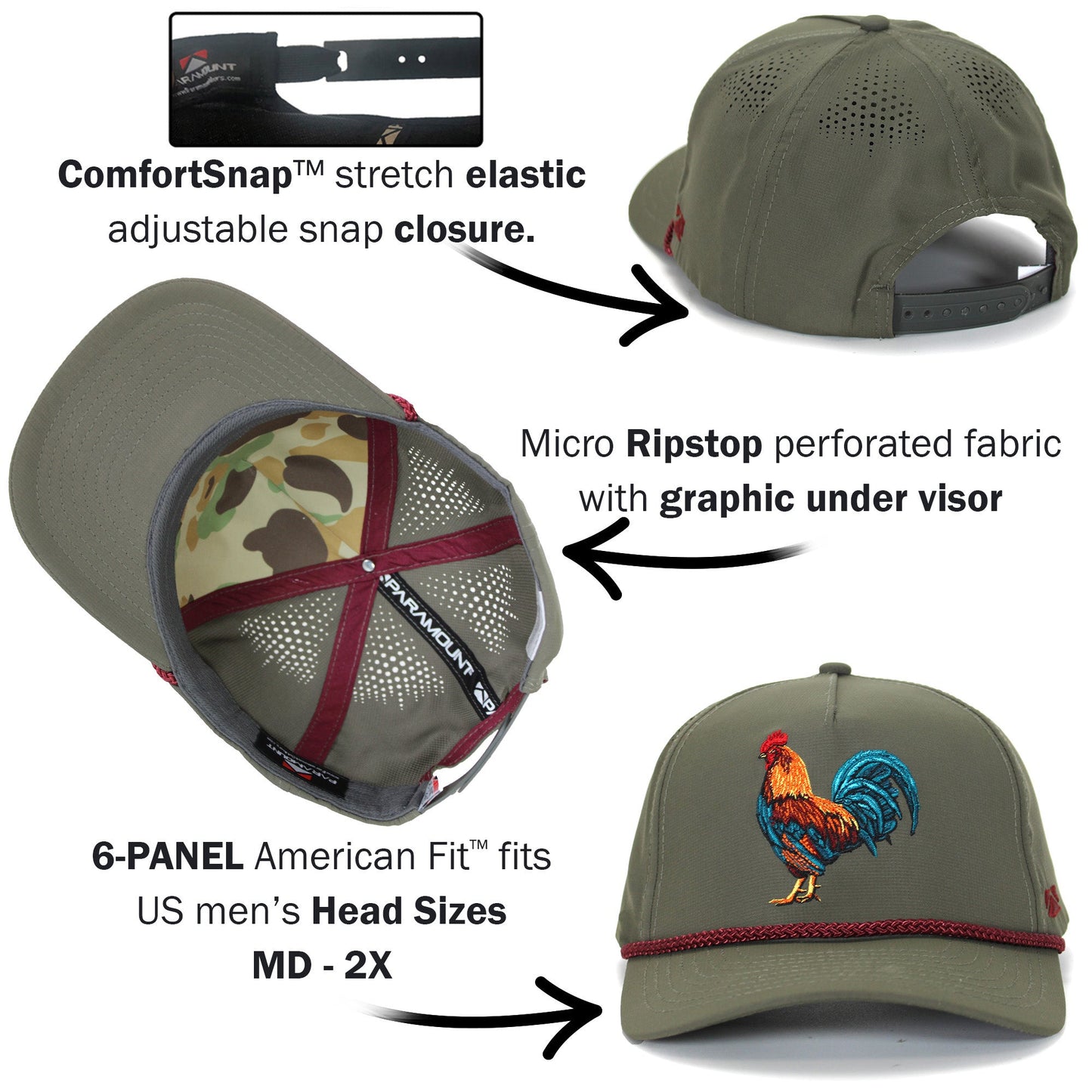 Paramount Outdoors Cock of the Walk 5-Panel Rooster Trucker Hat