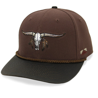 Paramount Outdoors Longhorn 6-Panel Hat with Wax Cloth Visor