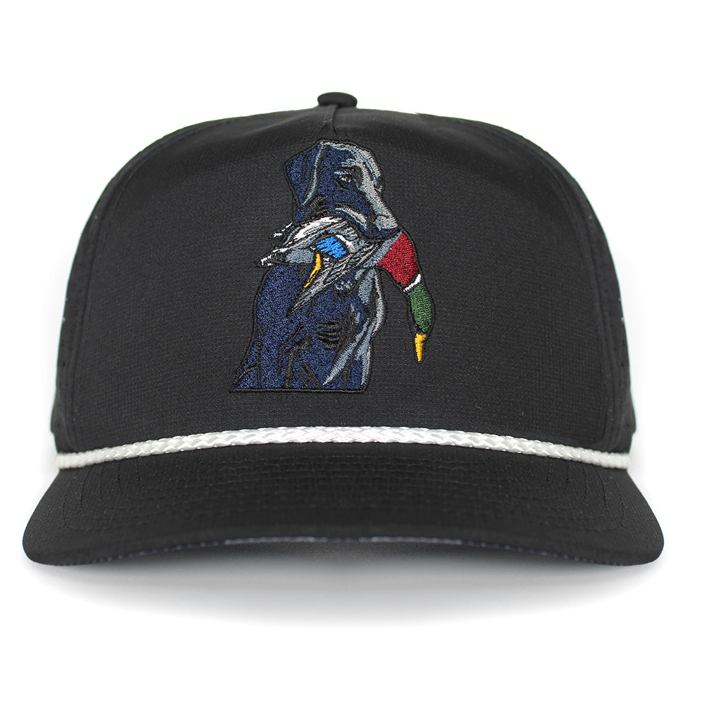 Paramount Outdoors Black Lab Duck Dog 5-Panel Trucker Black