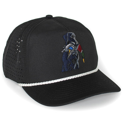 Paramount Outdoors Black Lab Duck Dog 5-Panel Trucker Black