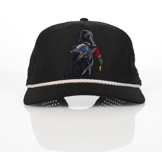 Paramount Outdoors Black Lab Duck Dog 5-Panel Trucker Black
