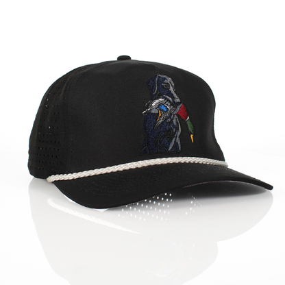 Paramount Outdoors Black Lab Duck Dog 5-Panel Trucker Black