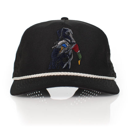 Paramount Outdoors Black Lab Duck Dog 5-Panel Trucker Black