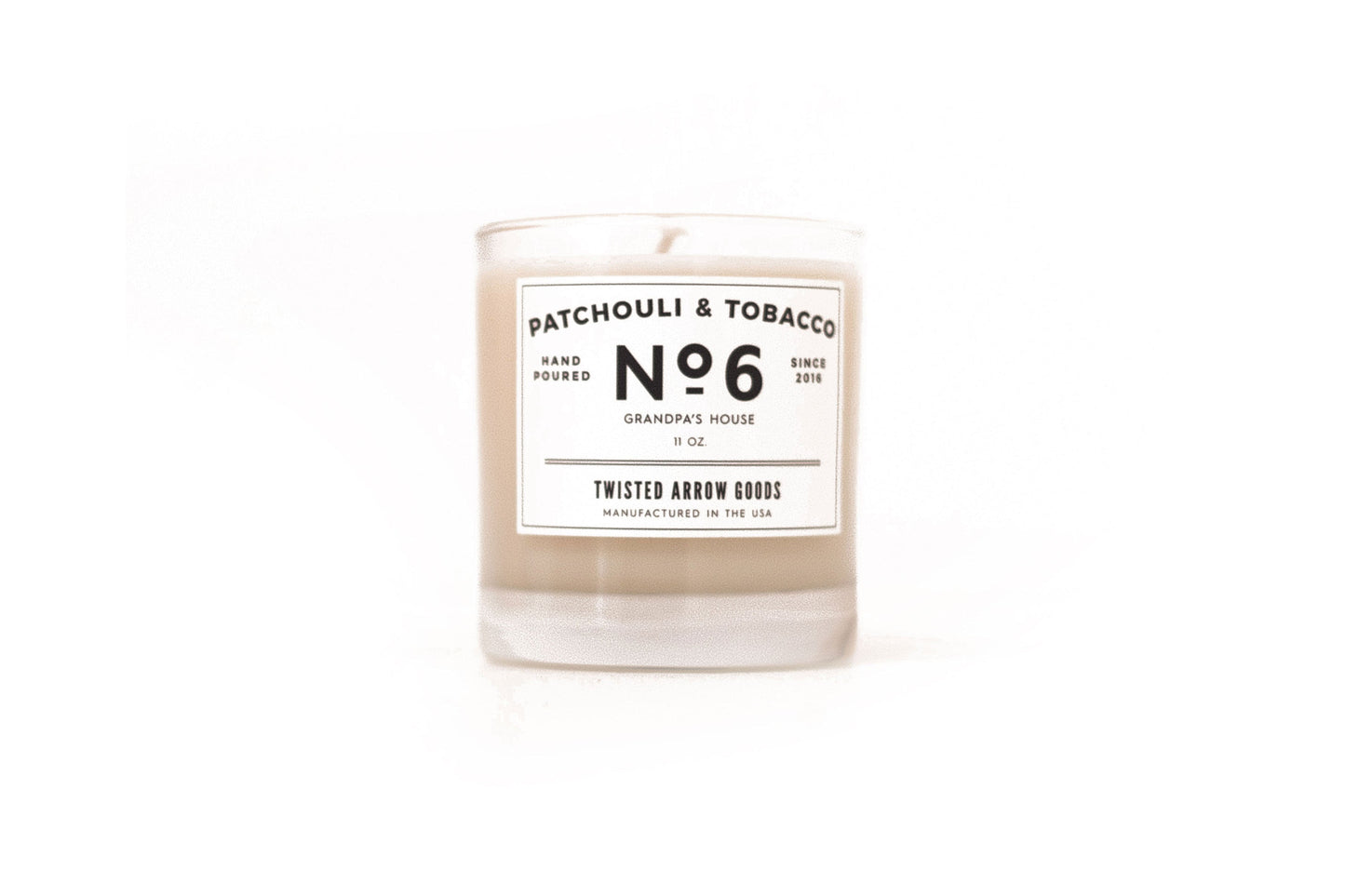 Twisted Arrow Goods Patchouli & Tobacco No.6 Soy Candle