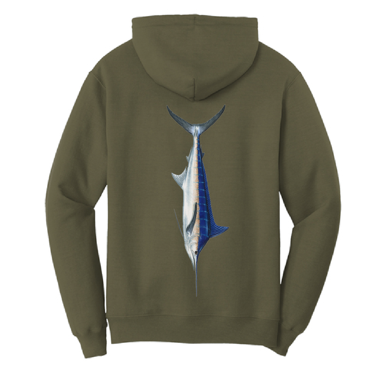 Saltwater Born Blue Marlin Cotton Hoodie